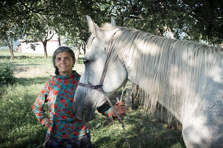 Zigeunerin mit Pferd