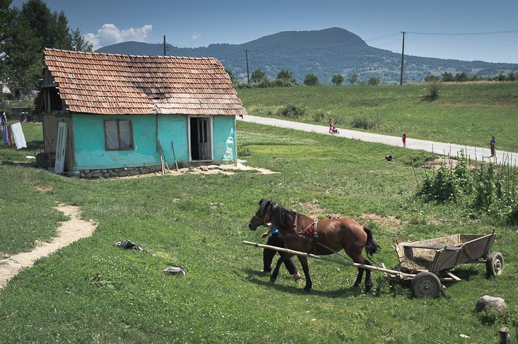 Scenery in a gipsy village in Romania